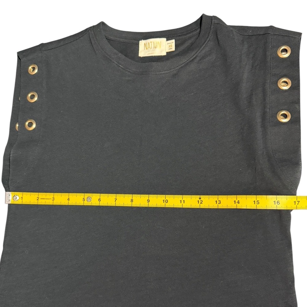 Nation LTD Oran Grommet Muscle Tee Size XS 100% Peruvian Cotton - Picture 4 of 9